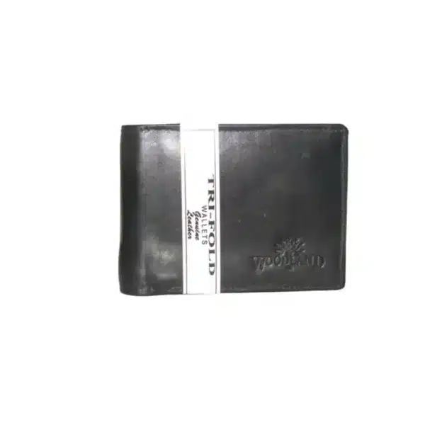 WOODLEND GENUINE LEATHER WALLET (7 Card Slots Black)