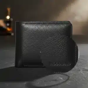 WOODLEND GENUINE LEATHER WALLET (7 Card Slots Black)